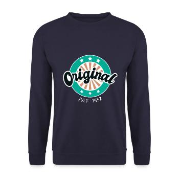 Juillet 1952 - Cadeau du 70e anniversaire. Génial. - Sweat-shirt Unisexe - marine - Devant - Alina (178cm) & Michal (187cm)