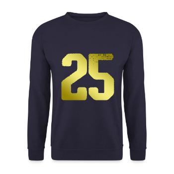 25 Zahl Trikot - Unisex Pullover - Navy - Vorne - Alina (178cm) & Michal (187cm)