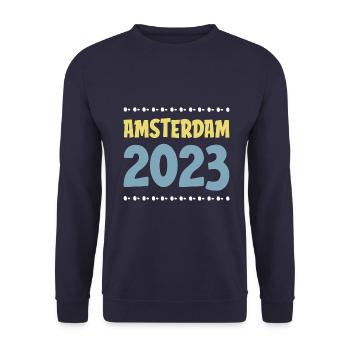 Amsterdam 2023 - Unisex Sweatshirt - navy - Front - Alina (178cm) & Michal (187cm)