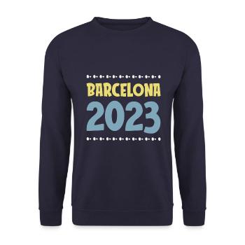 Barcelona 2023 - Unisex Pullover - Navy - Vorne - Alina (178cm) & Michal (187cm)