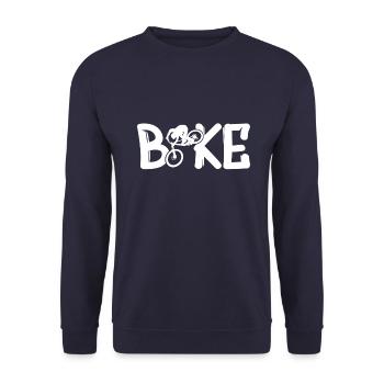 biken, bike, downhill - Unisex Pullover - Navy - Vorne - Alina (178cm) & Michal (187cm)