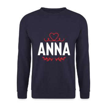 Anna - Sweat-shirt Unisexe - marine - Devant - Alina (178cm) & Michal (187cm)