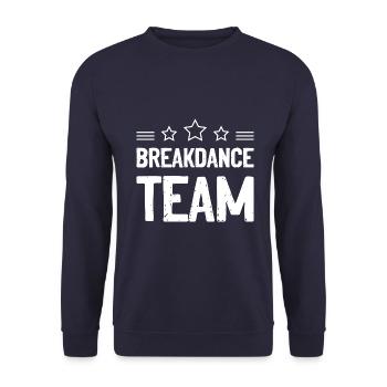 Breakdance Team Mannschaft - Unisex Sweatshirt - navy - Front - Alina (178cm) & Michal (187cm)