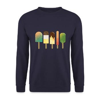Crème glacée, crème glacée - Sweat-shirt Unisexe - marine - Devant - Alina (178cm) & Michal (187cm)