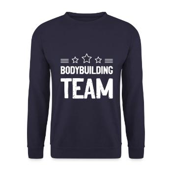 Équipe de musculation - Sweat-shirt Unisexe - marine - Devant - Alina (178cm) & Michal (187cm)