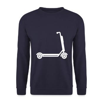 E-roller Icon - Unisex Pullover - Navy - Vorne - Alina (178cm) & Michal (187cm)