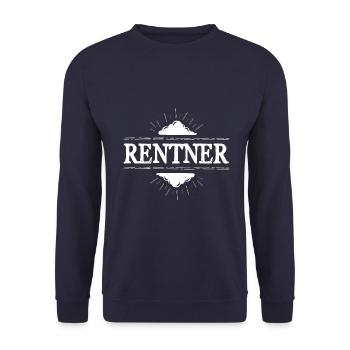 Rentner Rente - Unisex Pullover - Navy - Vorne - Alina (178cm) & Michal (187cm)