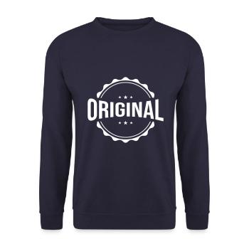 Emblème original - Sweat-shirt Unisexe - marine - Devant - Alina (178cm) & Michal (187cm)