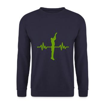 Haertbeat Basketball - USA - Team Sport - Hoops - Unisex Pullover - Navy - Vorne - Alina (178cm) & Michal (187cm)