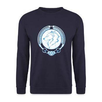 Fenris Wolf - Sweat-shirt Unisexe - marine - Devant - Alina (178cm) & Michal (187cm)