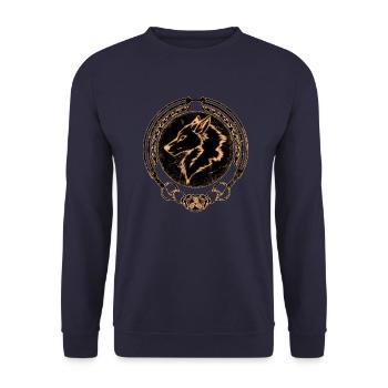 Fenris Wolf - Sweat-shirt Unisexe - marine - Devant - Alina (178cm) & Michal (187cm)