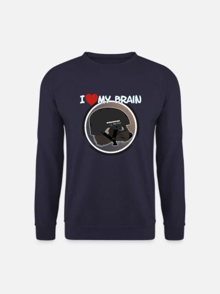 I love my brain Wolverine don't care - Unisex Pullover - Navy