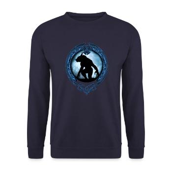 Fenris Werwolf - Sweat-shirt Unisexe - marine - Devant - Alina (178cm) & Michal (187cm)