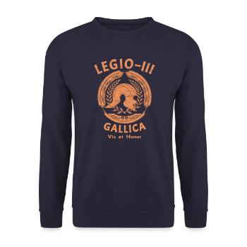 Legio III Gallica - Unisex Pullover - Navy - Vorne - Alina (178cm) & Michal (187cm)