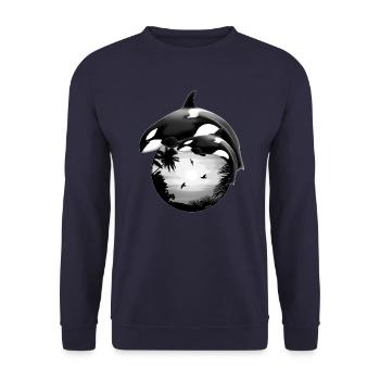 Orca - Unisex Pullover - Navy - Vorne - Alina (178cm) & Michal (187cm)