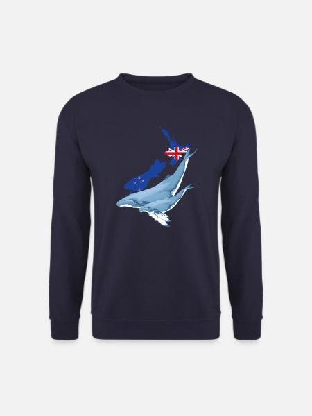 Baleine à bosse Nouvelle-Zélande - Sweat-shirt Unisexe - marine