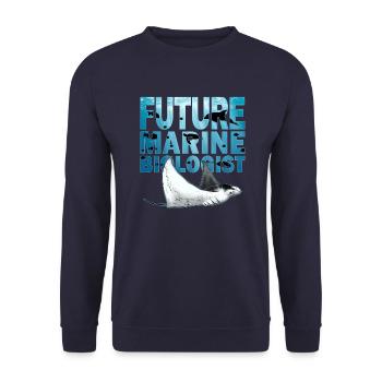 Manta rays Future Marine Biologist - Unisex Sweatshirt - navy - Front - Alina (178cm) & Michal (187cm)