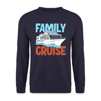 Familien Kreuzfahrt - Unisex Pullover - Navy - Vorne - Alina (178cm) & Michal (187cm)
