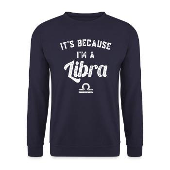 Zodiac sign Libra - Unisex Sweatshirt - navy - Front - Alina (178cm) & Michal (187cm)