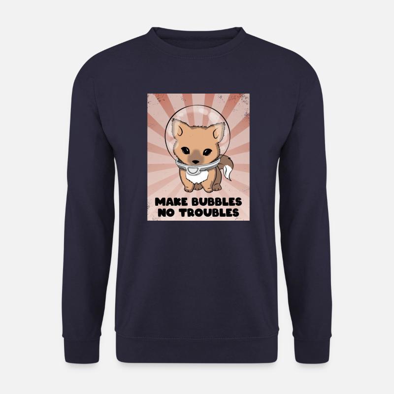 Make Bubbles No Troubles - Unisex Pullover - Navy