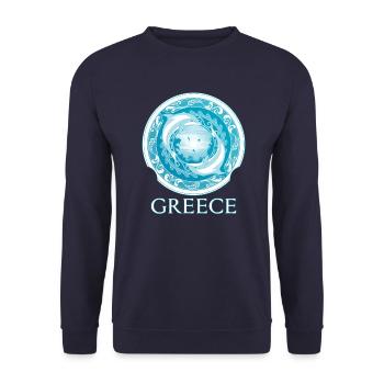 Dolphins Greece Hellas - Unisex Sweatshirt - navy - Front - Alina (178cm) & Michal (187cm)