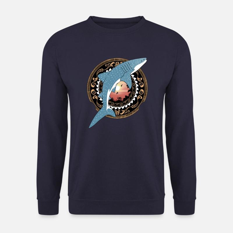 Walhai Hawaiianisch - Unisex Pullover - Navy