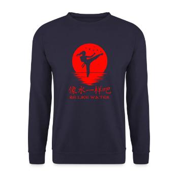 Soyez comme l’eau - Sweat-shirt Unisexe - marine - Devant - Alina (178cm) & Michal (187cm)