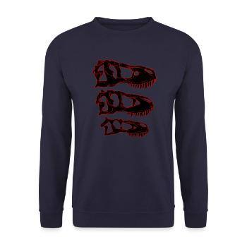 Daspletosaurus Tarbosaurus Tyrannosaurus Rex - Unisex Pullover - Navy - Vorne - Alina (178cm) & Michal (187cm)