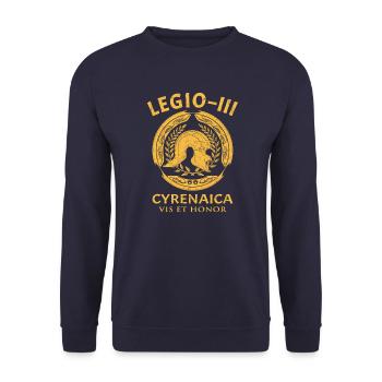 Legio 3 Cyrenaica - Unisex Pullover - Navy - Vorne - Alina (178cm) & Michal (187cm)