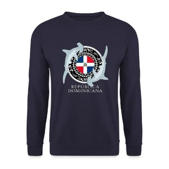 Requins-marteaux République dominicaine - Sweat-shirt Unisexe - marine - Devant - Alina (178cm) & Michal (187cm)
