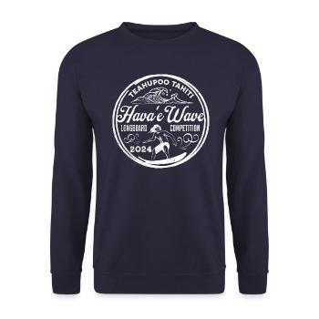 Teahupoo Tahiti longboard Competition - Unisex Sweatshirt - navy - Front - Alina (178cm) & Michal (187cm)