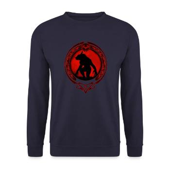 Fenri's Werewolf - Unisex Sweatshirt - navy - Front - Alina (178cm) & Michal (187cm)