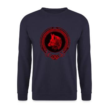 Fuchs keltisches Zodiac - Unisex Pullover - Navy - Vorne - Alina (178cm) & Michal (187cm)