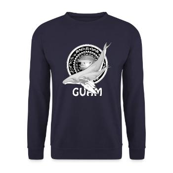 Guam Buckelwal - Unisex Pullover - Navy - Vorne - Alina (178cm) & Michal (187cm)