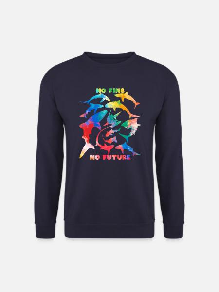 Pas d’ailerons, pas de futures couleurs de l’arc-en-ciel - Sweat-shirt Unisexe - marine