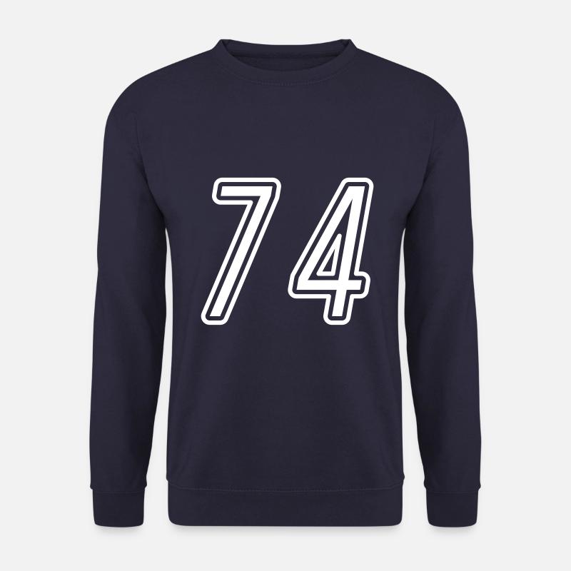 74 Numéro de numéro - Sweat-shirt Unisexe - marine