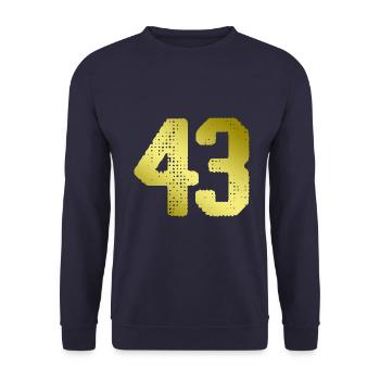 43 Maillot numéro - Sweat-shirt Unisexe - marine - Devant - Alina (178cm) & Michal (187cm)