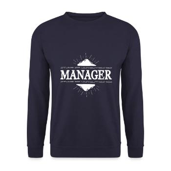 Manager Beruf - Unisex Pullover - Navy - Vorne - Alina (178cm) & Michal (187cm)