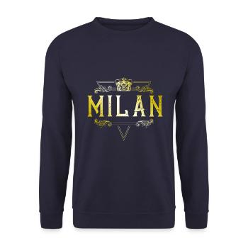 Kite - Unisex Sweatshirt - navy - Front - Alina (178cm) & Michal (187cm)