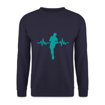 Haertbeat Basketball - USA - Team Sport - Hoops - Unisex Pullover - Navy - Vorne - Alina (178cm) & Michal (187cm)