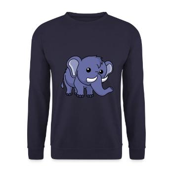 Mammoth Comic Animal - Sweat-shirt Unisexe - marine - Devant - Alina (178cm) & Michal (187cm)