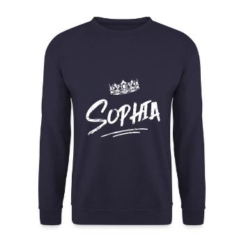 Sophia - Unisex Sweatshirt - navy - Front - Alina (178cm) & Michal (187cm)