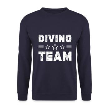 Diving Team - Unisex Sweatshirt - navy - Front - Alina (178cm) & Michal (187cm)