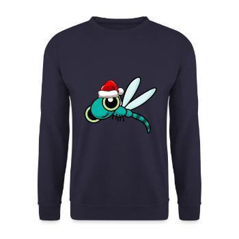 Drachenfliege Weihnachten libelle - Unisex Pullover - Navy - Vorne - Alina (178cm) & Michal (187cm)