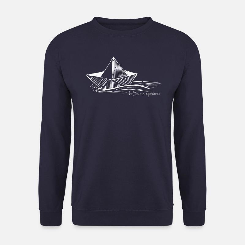 schwimmendes Papierboot baltic sea experience - Unisex Pullover - Navy