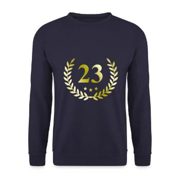 23 Couronne numérique - Sweat-shirt Unisexe - marine - Devant - Alina (178cm) & Michal (187cm)