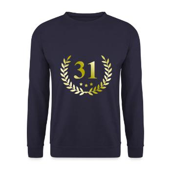 31 Couronne numérique - Sweat-shirt Unisexe - marine - Devant - Alina (178cm) & Michal (187cm)