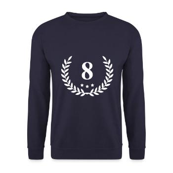 8 Couronne de chiffres - Sweat-shirt Unisexe - marine - Devant - Alina (178cm) & Michal (187cm)