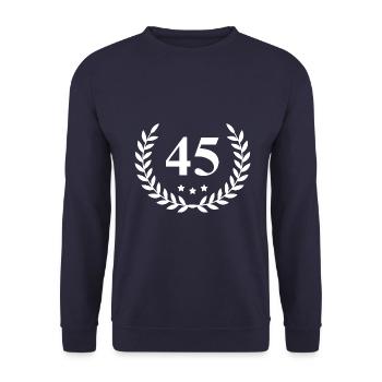 45 Couronne numérique - Sweat-shirt Unisexe - marine - Devant - Alina (178cm) & Michal (187cm)