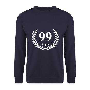 99 Couronne numérique - Sweat-shirt Unisexe - marine - Devant - Alina (178cm) & Michal (187cm)